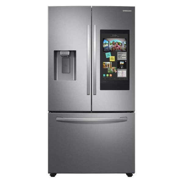 26.5 cu. ft. Large Capacity 3-Door French Door Refrigerator with Family Hub and External Water and Ice Dispenser