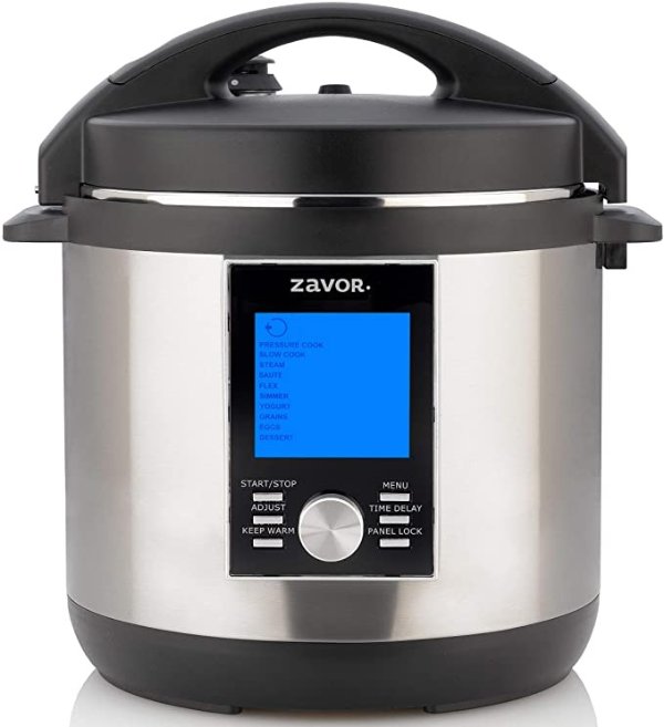 LUX LCD 6 Quart Programmable Electric Multi-Cooker: Pressure Cooker, Slow Cooker, Rice Cooker, Yogurt Maker, Steamer and more - Stainless Steel (ZSELL02)