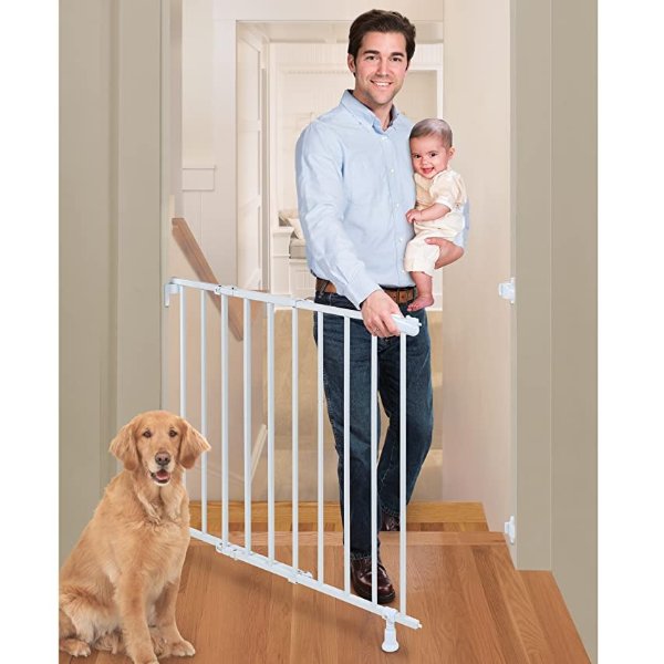 Safety 1ˢᵗ Ready To Install Top of Stairs Gate, White