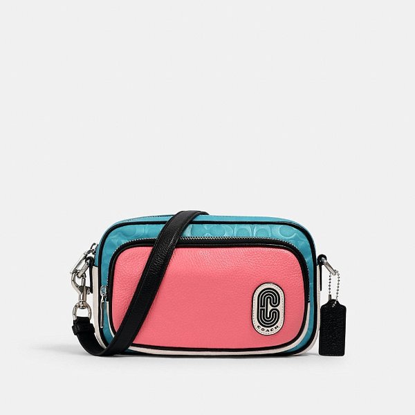 Court Crossbody in Colorblock Signature Nylon With Coach Patch