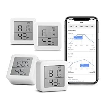 4-Pack Smart Hygrometer Thermometer