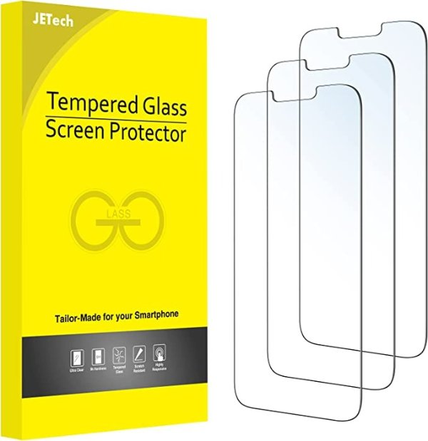 Screen Protector for iPhone 14 Plus 6.7-Inch, Tempered Glass Film, 3-Pack