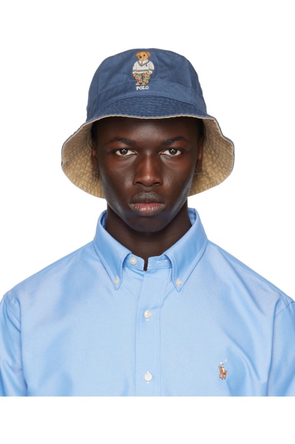 Blue Polo Bear Bucket Hat
