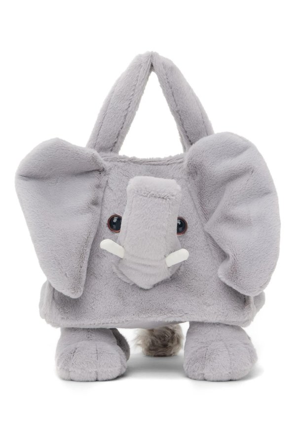 Gray Elephant Top Handle Bag