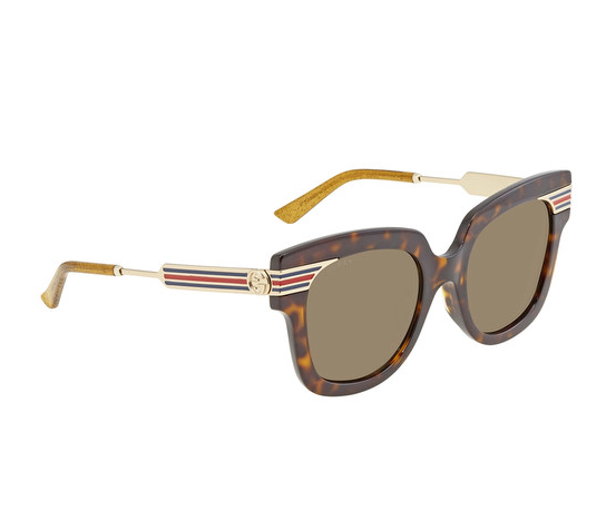 Brown Square Ladies Sunglasses GG0281SA 002 51
