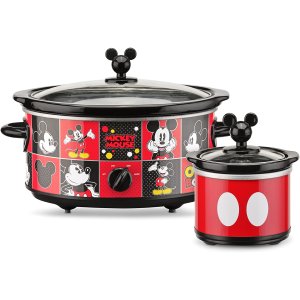 Disney DCM-502 Mickey Mouse Oval Slow Cooker with 20-Ounce Dipper, 5-Quart