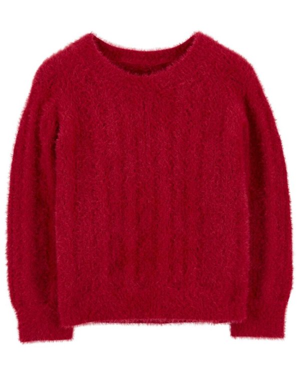 小童红色毛衣