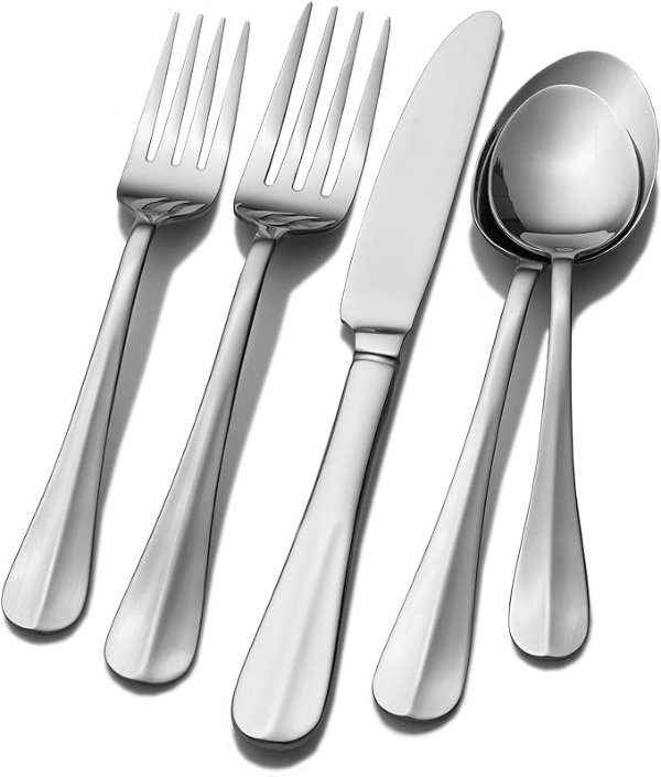 Everyday Simplicity 53-Piece Stainless Steel Flatware Set, Service for 8