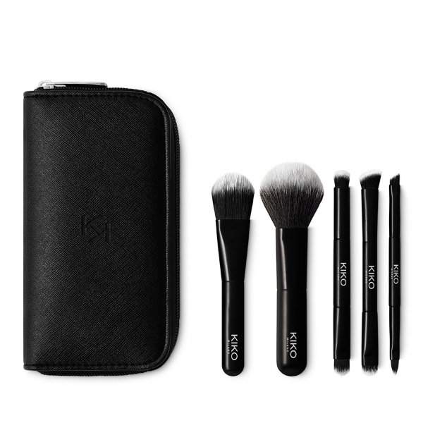 Travel pouch with 5 professional brushes - KIKO MILANO