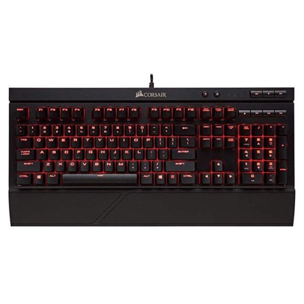CORSAIR K68 Mechanical Gaming Keyboard, Backlit Red LED, Dust and Spill Resistant - Linear & Quiet - Cherry MX Red