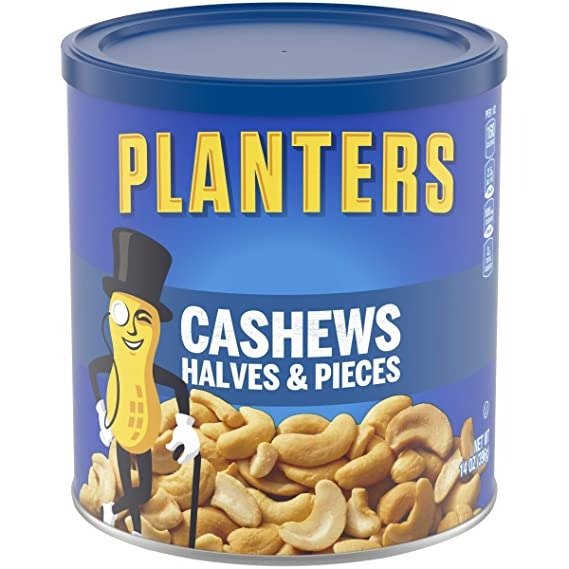 Salted Cashew Halves & Pieces (14 oz Canister)