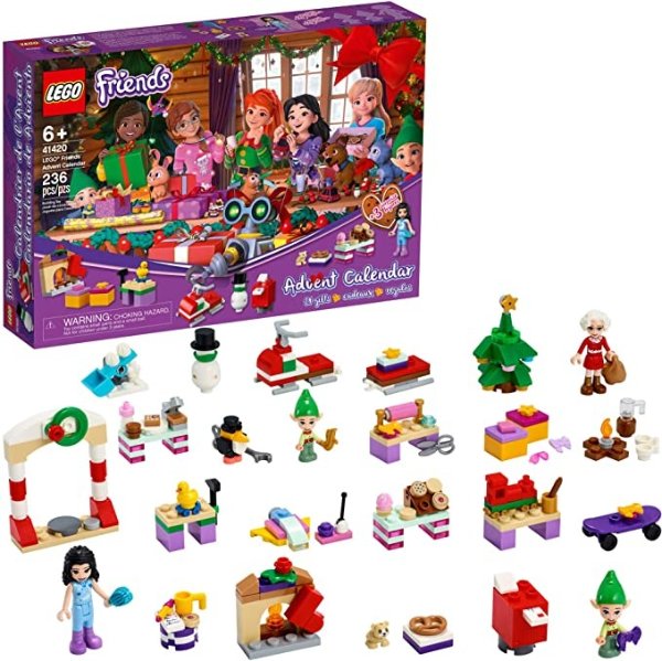 Friends Advent Calendar 41420, Kids Advent Calendar with Toys; Makes a Great Holiday Treat for Children who Love Toy Advent Calendars and buildable Figures, New 2020 (236 Pieces)