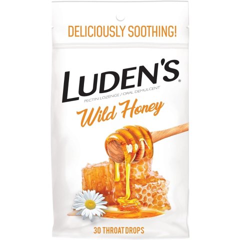 Luden's 润喉糖，野生蜂蜜，30粒