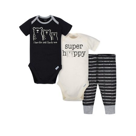 Short Sleeve Bodysuits and Active Pant Outfit Set, 3pc (Baby Boys)