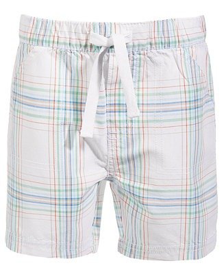 Baby Boys Soft Plaid Cotton Shorts, Created for Macy's