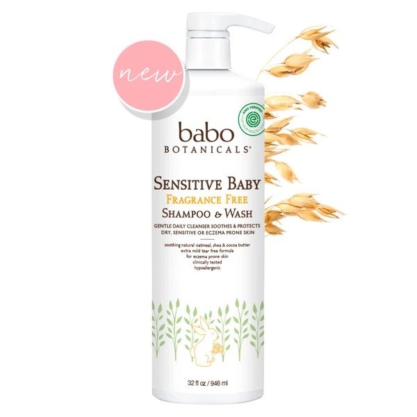 NEW! Sensitive Baby Shampoo & Wash - Fragrance Free - 32 oz.