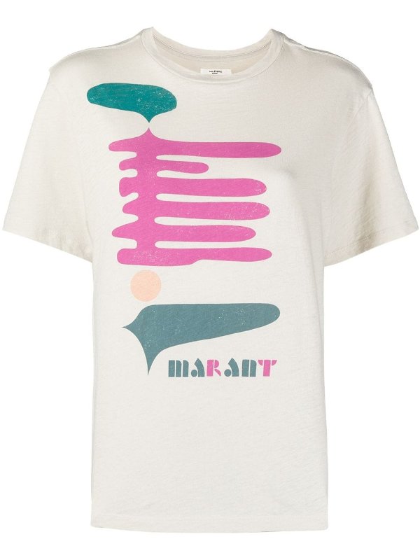 abstract-print short-sleeve T-shirt