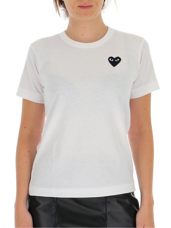Comme Des GarCons Play Heart Embroidered T-Shirt