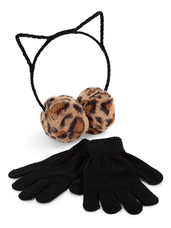 女童保暖耳罩+手套