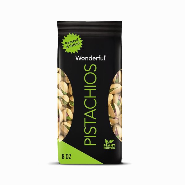 Wonderful Pistachios, In-Shell, Roasted & Salted Nuts, 8oz