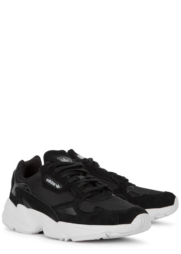 Falcon black panelled sneakers