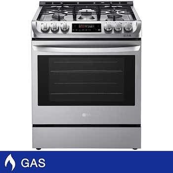 LG 6.3 cu. ft. GAS Single Oven Slide-In Range with ProBake Convection and EasyClean