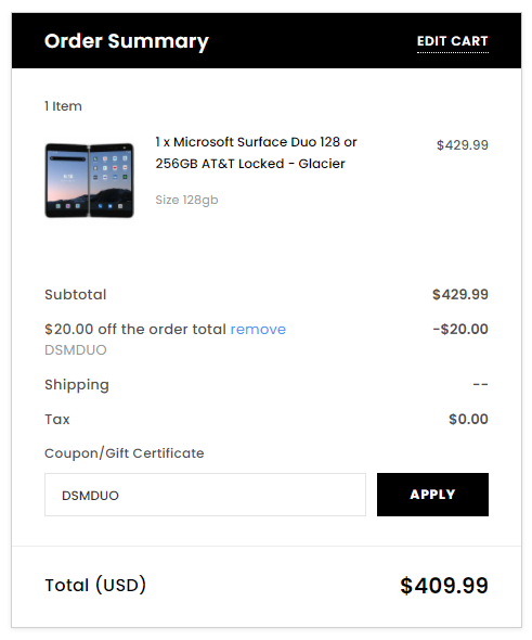 Microsoft Surface Duo 128 折叠平板手机