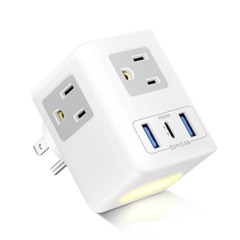 Multi Plug Outlet Extender with Night Light