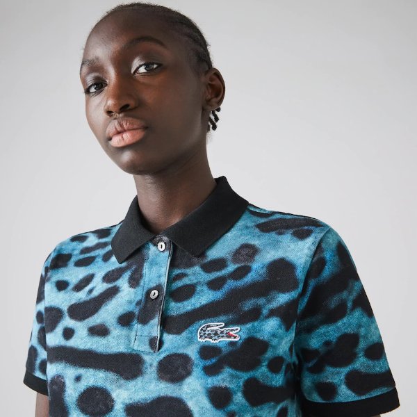 Women’s Lacoste x National Geographic Animal Print Pique Polo Shirt