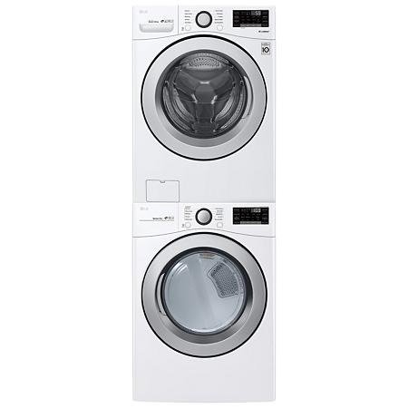 - WM3500CW, DLE3500W / D3501W, KSTK1 - Stackable Large Capacity Front Load Washer and Dryer Suite - White - (Select Fuel Type) - Sam's Club