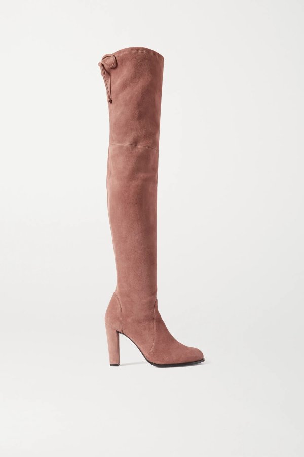 Highland stretch-suede over-the-knee boots