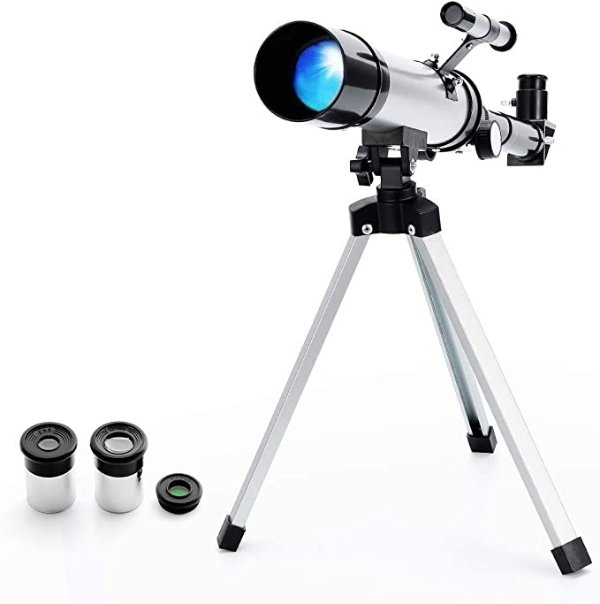 Telescope for Kids, 90X Refractor Telescope, Astronomy Telescope with Tripod, 360/50mm Spotting Scope - Best Gift for Kids & Beginners