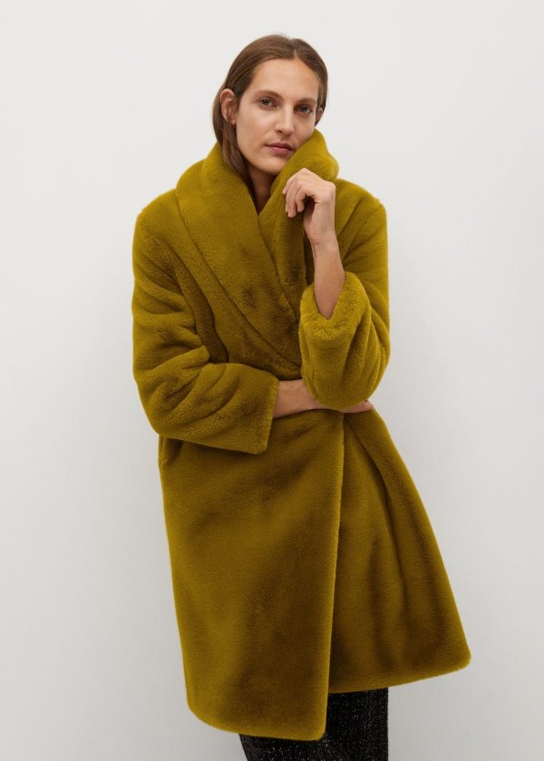 Fluffy long coat - Women | OUTLET USA