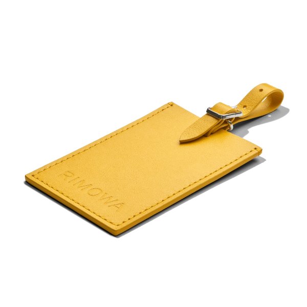 Yellow Honey Personalized Leather Luggage Tag | RIMOWA