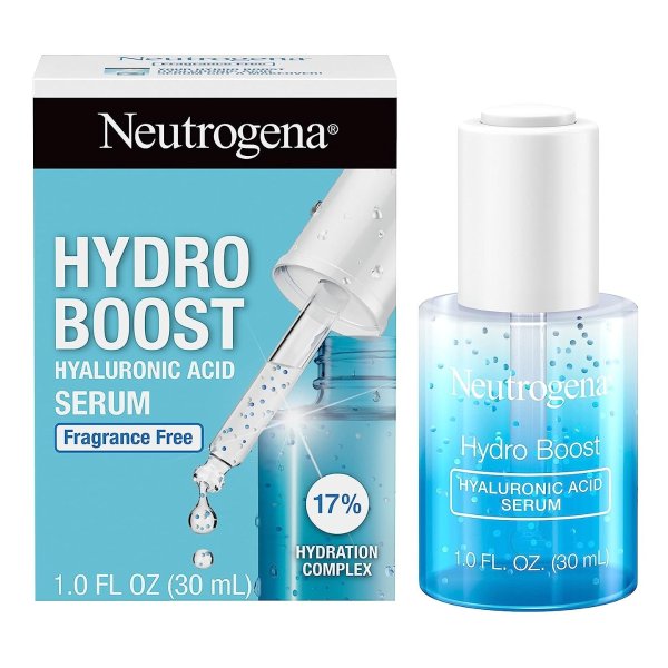 Hydro Boost Hyaluronic Acid Face Serum with Vitamin B5, Lightweight Hydrating Face Serum for Dry Skin, Oil-Free, Non-Comedogenic, Fragrance Free, 1 oz