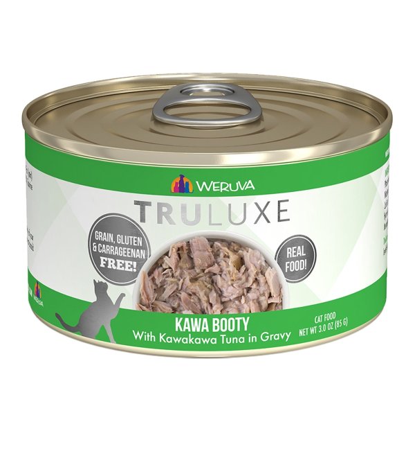 Truluxe Kawa Booty with Kawakawa Tuna in Gravy Grain-Free Canned Cat Food, 3-oz, case of 24 - Chewy.com