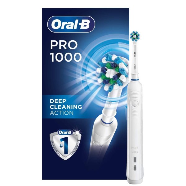 1000 CrossAction Electric Toothbrush, white