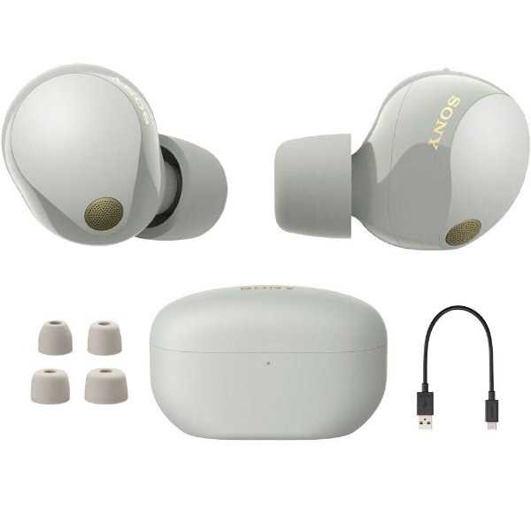 Sony WF-1000XM5 Industry Leading Noise Canceling Truly Wireless Earbuds (Silver)