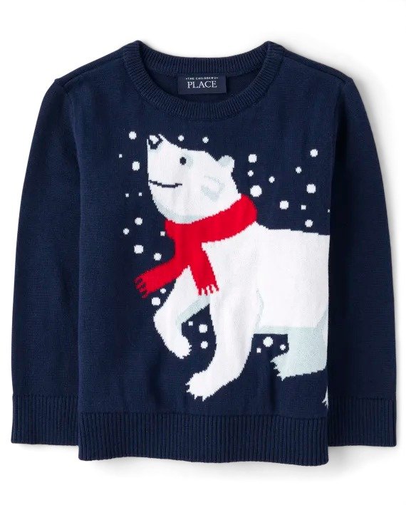 Baby And Toddler Boys Long Sleeve Intarsia Polar Bear Sweater | The Children's Place - TIDAL