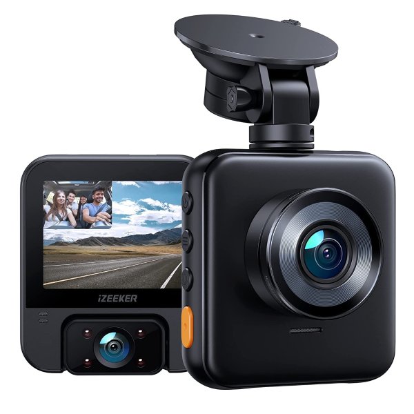 iZEEKER 2K Dash Cam Front and Inside, 1440P Dual Dash Camera for Cars with Starvis Sensor, Infrared Night Vision for Taxi Driver, Accident Record, Loop Recording, Parking Mode