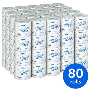 Scott Essential Toilet Paper 80 Rolls / Case, 550 Sheets / Roll