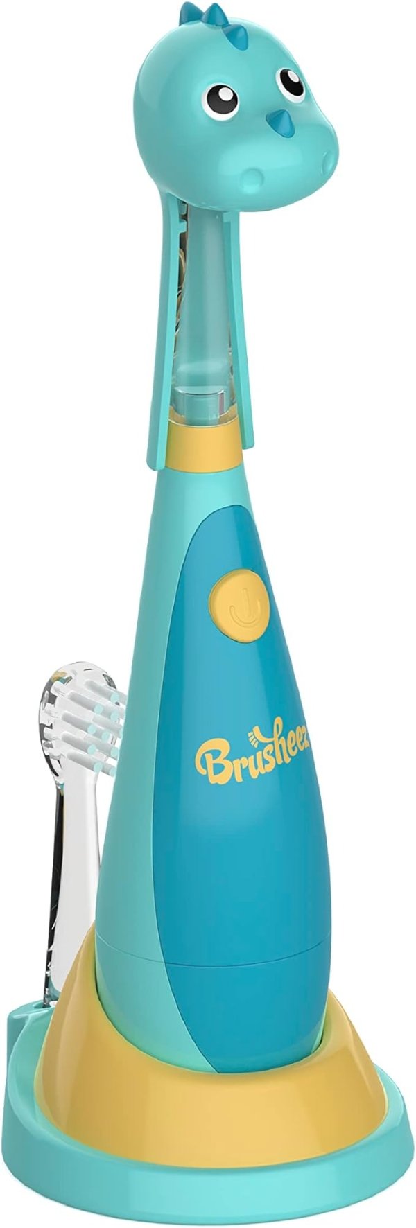 Little Toddlers Sonic Toothbrush - Safe & Gentle Toothbrush for Ages 1-3 with Built-in, Light-Up 2-Minute Timer, Extra Brush Head, & Storage Base for First-Time Brushers (Rex The Dinosaur)