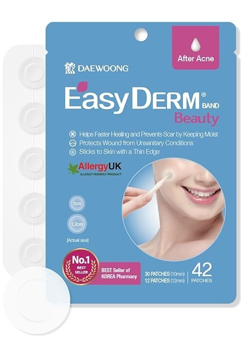 DWEasyDerm Band Beauty 42 Counts - Hydrocolloid Pimple Patch for Zit Spot Care, Pimple Extraction Treatment