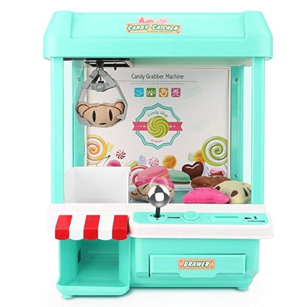 The Toy Grabber Claw Machine for Kids，Indoor Arcade Gams, Ideal for Use with Small Toys / Candy,Features LED Lights and Sound Effects, Mini Candy Claw Toys for 1 2 3 4 5 Year Old Boys Girls Best Gift