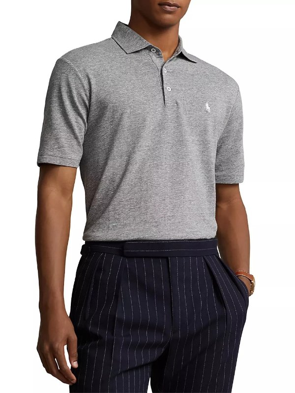 Linen Oxford Polo Shirt