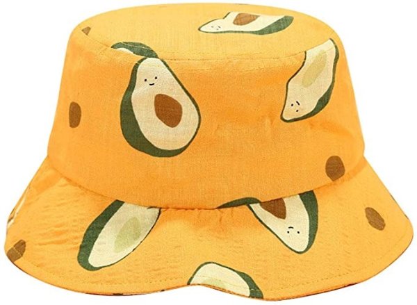 Avocado Bucket-Hats Women Cotton Packable Sun Protection Summer