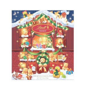 Lindt Holiday Teddy Bear Chocolate Candy Advent Calendar, Assorted Chocolates, 4.5 oz.