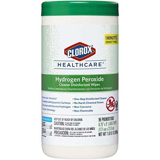 Healthcare Hydrogen Peroxide Cleaner Disinfectant Wipes, 95 Count Canister (30824)
