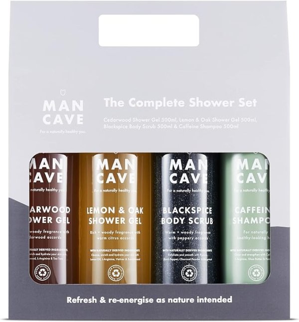 完整淋浴礼品套装 - 4 款男士标志性淋浴产品