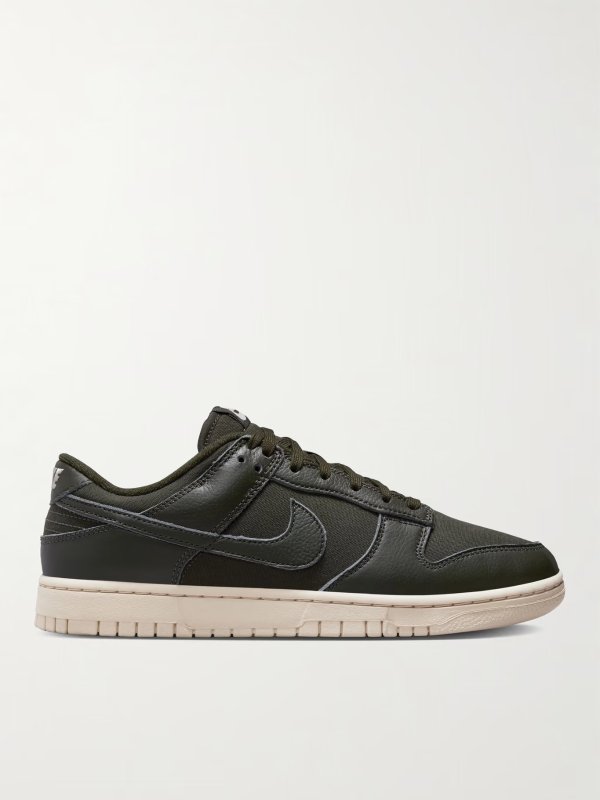 Dunk Low Retro PRM NBHD Leather-Trimmed Canvas Sneakers